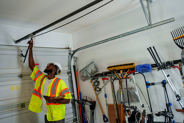 Professional Garage Door Panel Replacement technician working in Peachtree City, GA